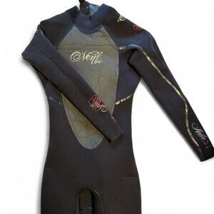 Black and pink O'Neill wetsuit